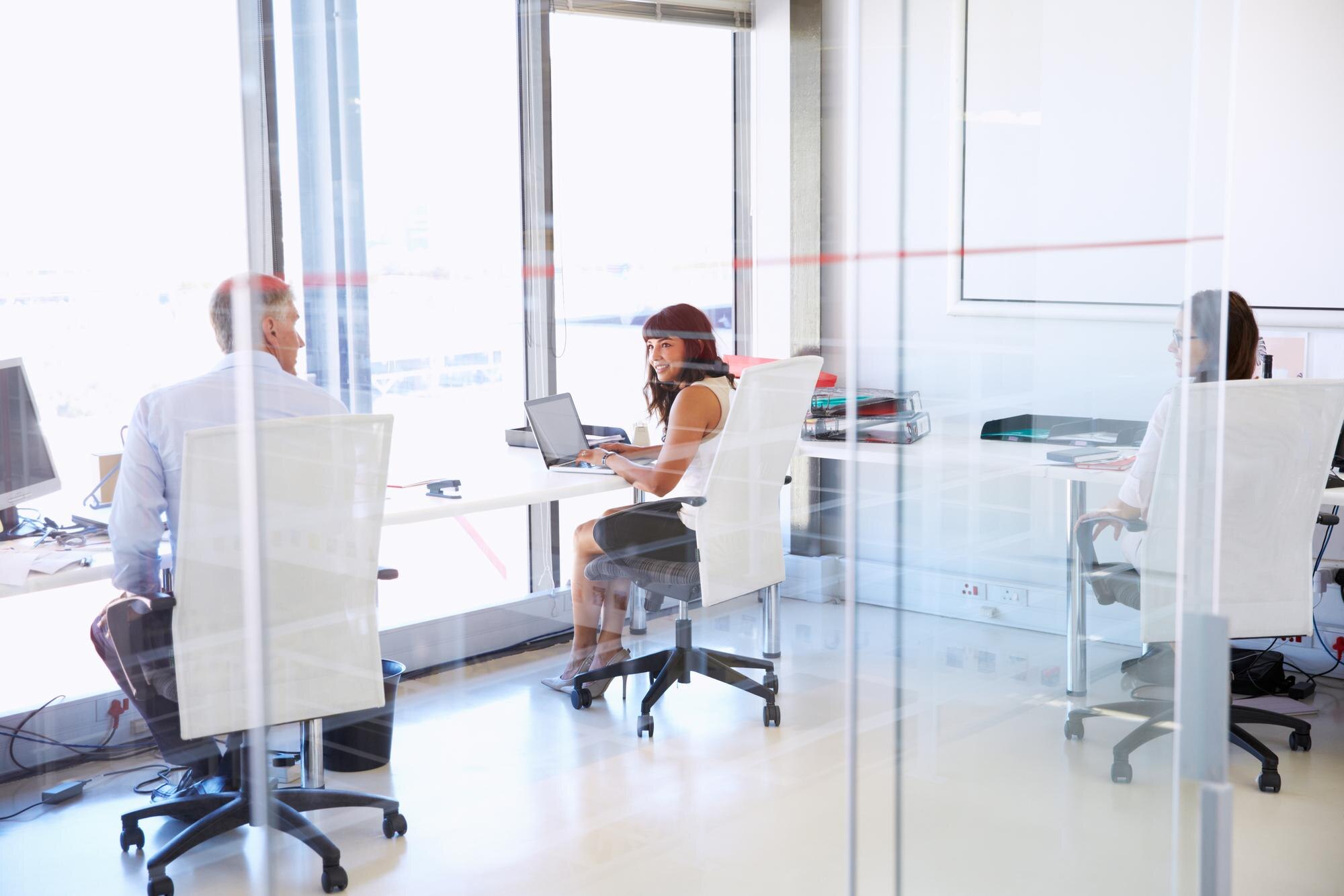 Modern office workspace running on enterprise wireless connectivity